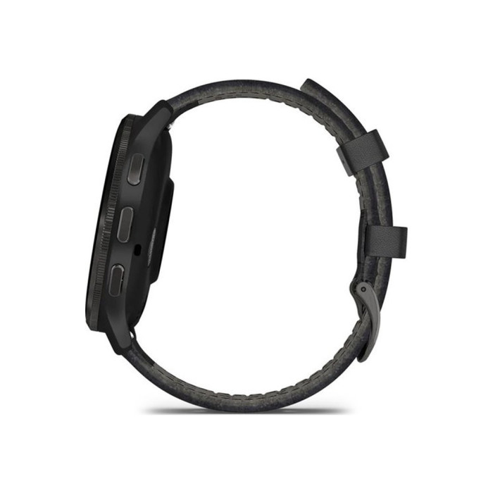 Смарт-годинник Garmin Venu 3, Black + Slate, Leather, GPS (010-02784-52)