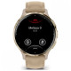 Смарт-годинник Garmin Venu 3S, Fr. Gray + Soft Gold, Leather, GPS (010-02785-55)