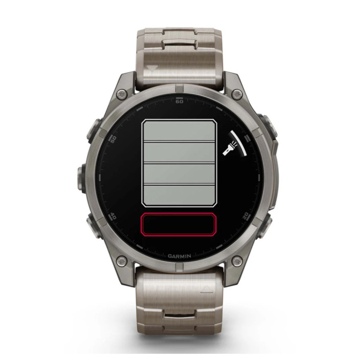 Смарт-годинник Garmin fenix 8 47mm, AMOLED, Saph, Ti/Bare/Graphite w/TiBand,Excl, GPS (010-02904-40)