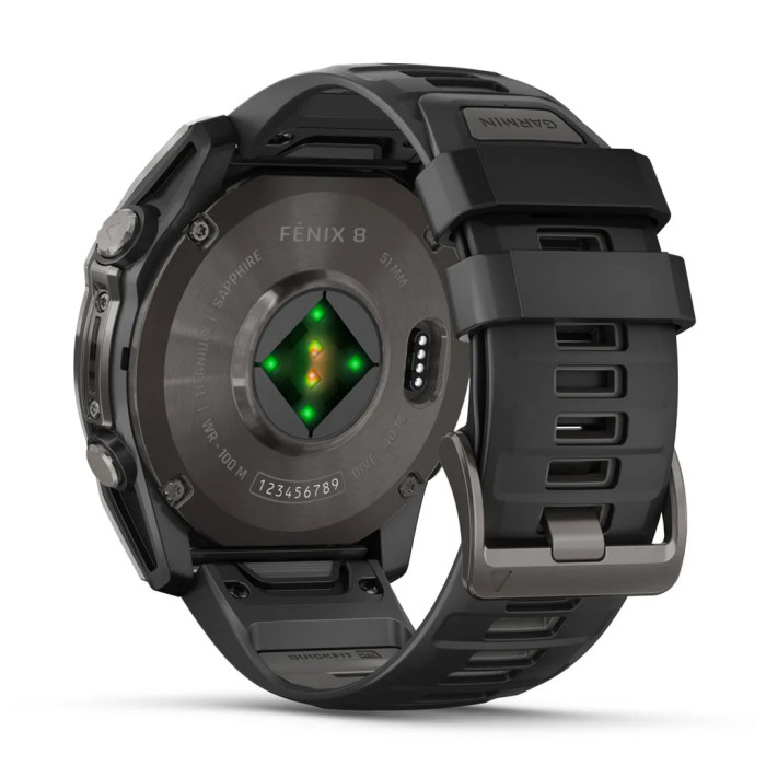 Смарт-годинник Garmin fenix 8 51mm,AMOLED,Saph,CrbnGryTi/Blk,Blk/PebbleGryBnd (010-02905-21)