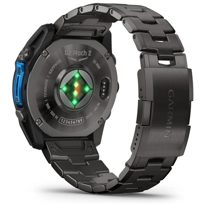 Смарт-годинник Garmin D2 Mach 2, 51mm, Saph, CrbnGry Ti/Blk w/TiBd,GPS (010-02905-31)
