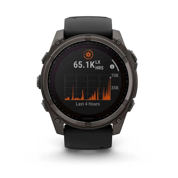 Смарт-годинник Garmin fenix 8 51mm,Saph Solar,CrbnGry Ti/Blk,Blk/PblGryBnd (010-02907-11)