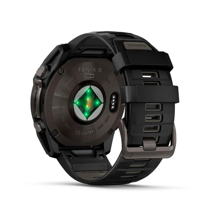 Смарт-годинник Garmin fenix 8 51mm,Saph Solar,CrbnGry Ti/Blk,Blk/PblGryBnd (010-02907-11)
