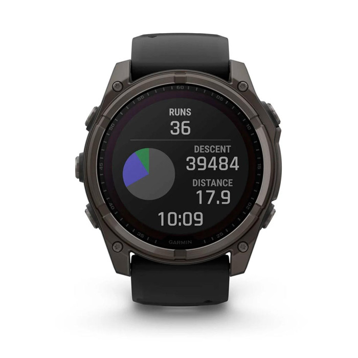 Смарт-годинник Garmin fenix 8 51mm,Saph Solar,CrbnGry Ti/Blk,Blk/PblGryBnd (010-02907-11)
