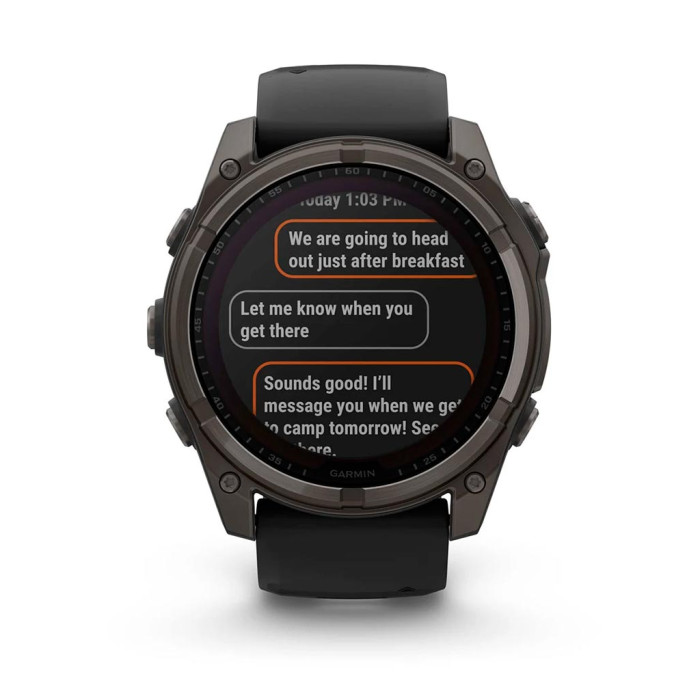 Смарт-годинник Garmin fenix 8 51mm,Saph Solar,CrbnGry Ti/Blk,Blk/PblGryBnd (010-02907-11)