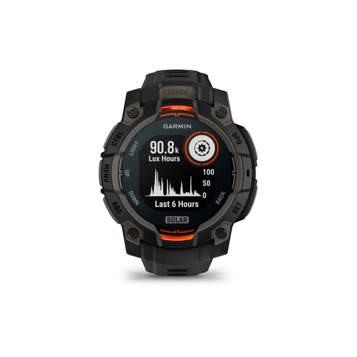 Смарт-годинник Garmin Instinct 3, 45mm, Solar, Black Bezel with Black Band, GPS (010-02934-00)