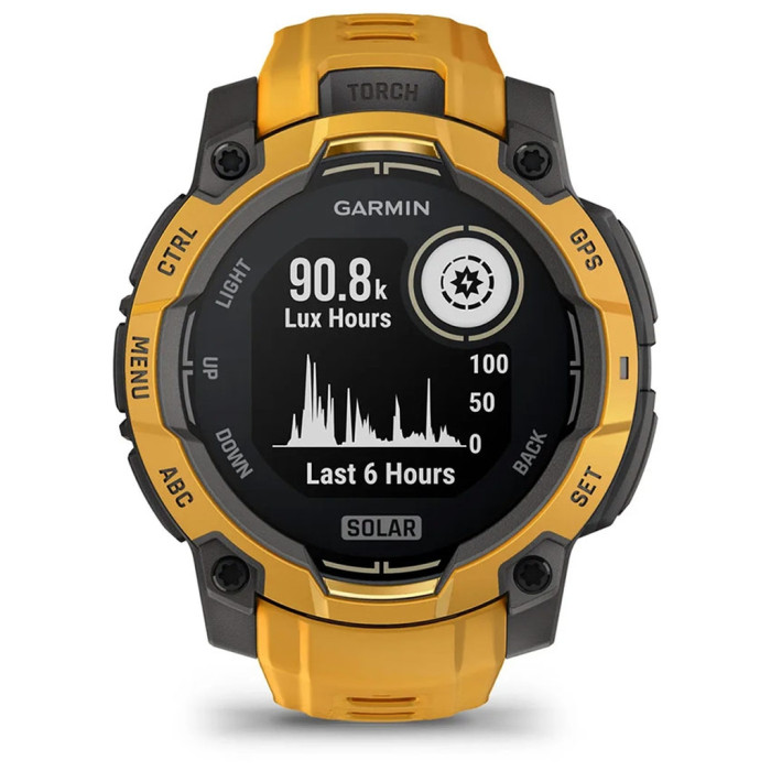 Смарт-годинник Garmin Instinct 3, 45mm, Solar, Sunburst with Sunburst/Gray Accents, GPS смарт-годинник (010-02934-02)