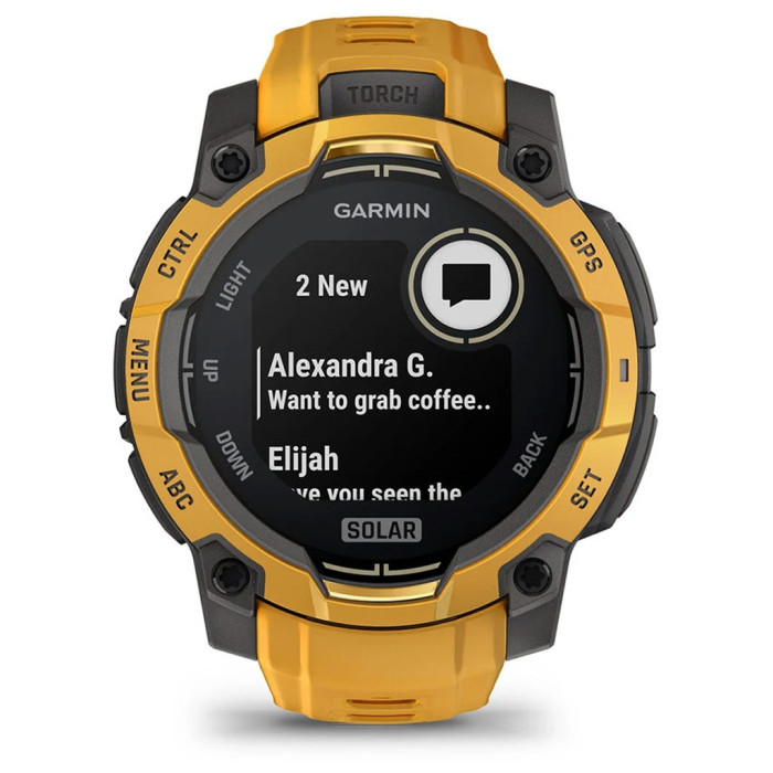 Смарт-годинник Garmin Instinct 3, 45mm, Solar, Sunburst with Sunburst/Gray Accents, GPS смарт-годинник (010-02934-02)