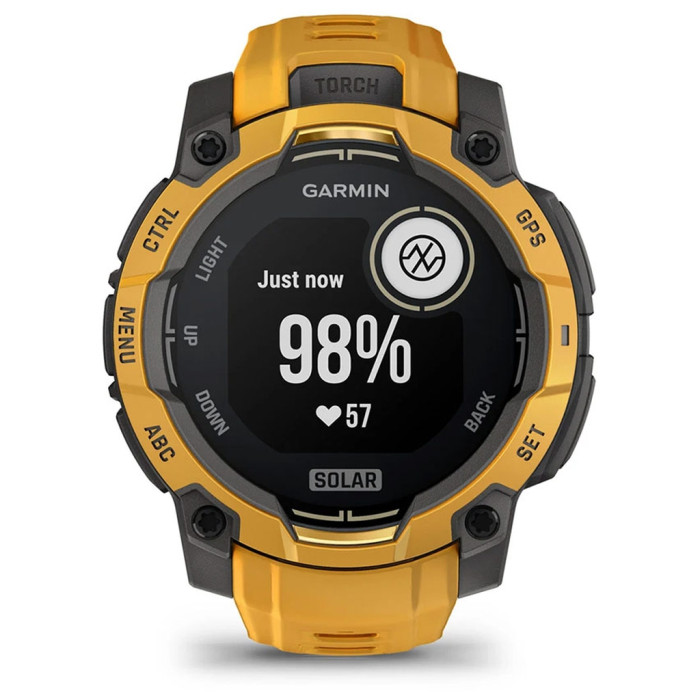 Смарт-годинник Garmin Instinct 3, 45mm, Solar, Sunburst with Sunburst/Gray Accents, GPS смарт-годинник (010-02934-02)