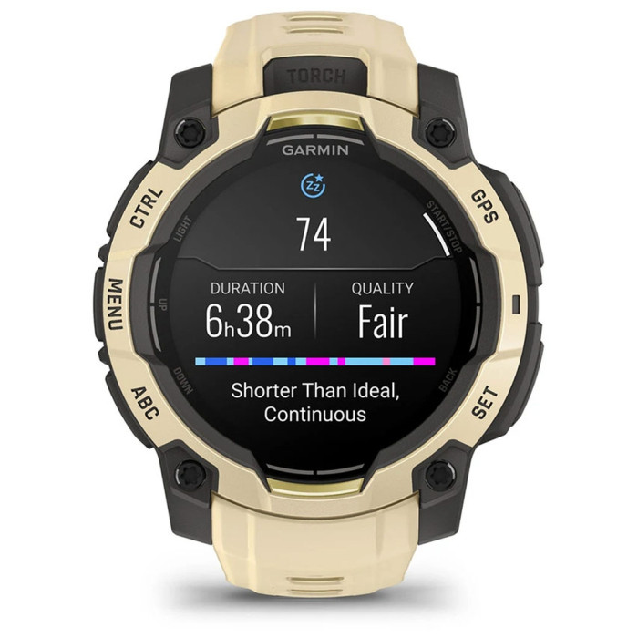Смарт-годинник Garmin Instinct 3, 45mm, AMOLED, Citrine/Gray with Citrine Band, GPS смарт-годинник (010-02936-02)