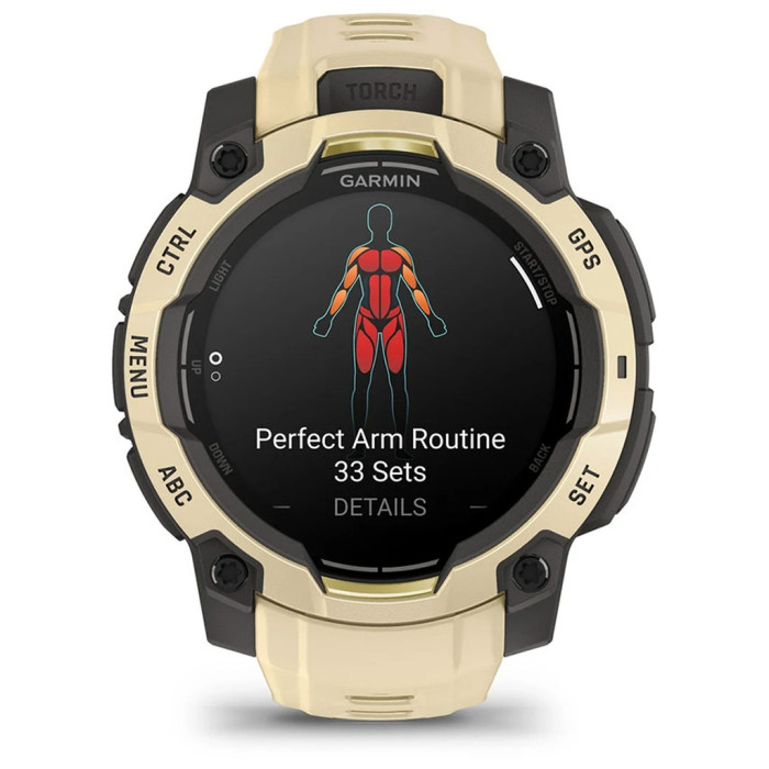 Смарт-годинник Garmin Instinct 3, 45mm, AMOLED, Citrine/Gray with Citrine Band, GPS смарт-годинник (010-02936-02)