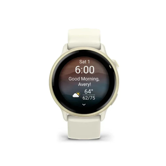 Смарт-годинник Garmin vivoactive 6, Bone/Lunar Gold, GPS смарт-годинник (010-02985-01)