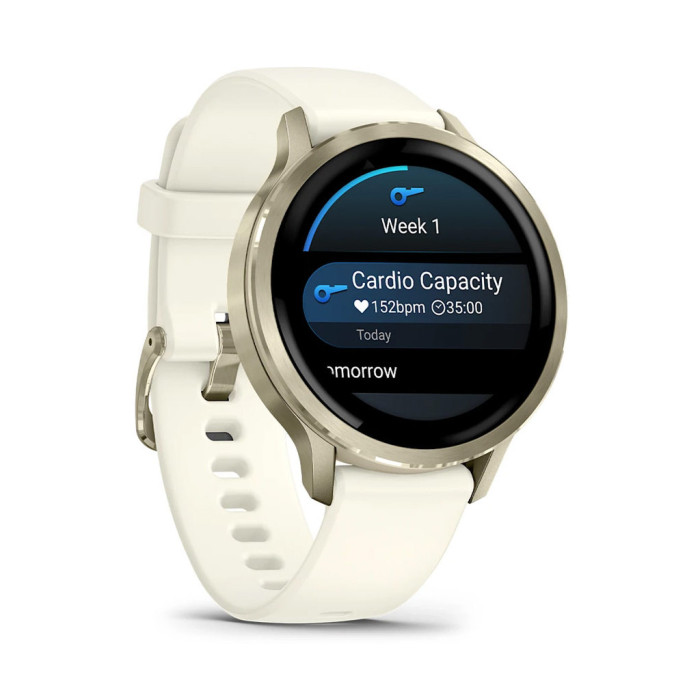 Смарт-годинник Garmin Venu 4 (41mm), Beige w/ Lunar Gold + Bone, GPS смарт-годинник (010-03013-00)
