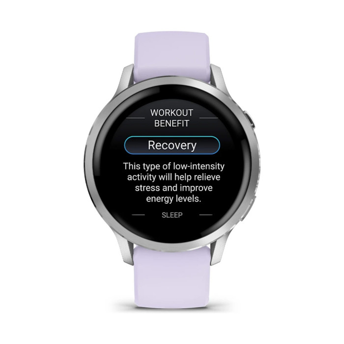 Смарт-годинник Garmin Venu 4 (41mm), Gray w/ Silver + Periwinkle, GPS смарт-годинник (010-03013-01)