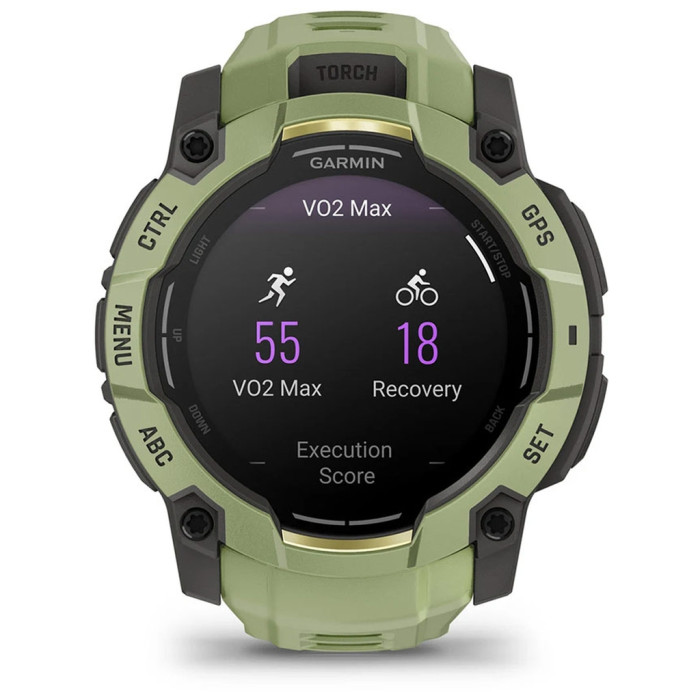 Смарт-годинник Garmin Instinct 3, 50mm, AMOLED, Fern Green/Gray, Fern Green Band, GPS смарт-годинник (010-03020-02)