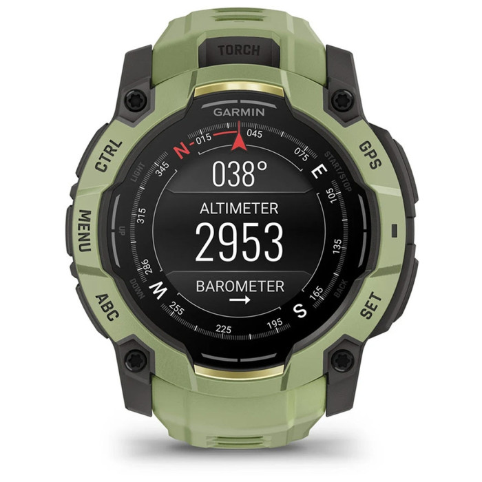 Смарт-годинник Garmin Instinct 3, 50mm, AMOLED, Fern Green/Gray, Fern Green Band, GPS смарт-годинник (010-03020-02)