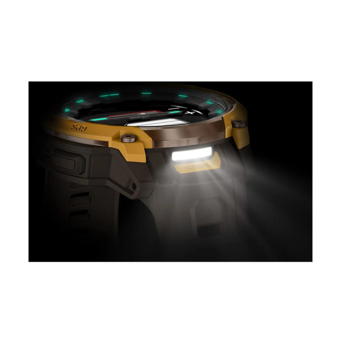 Смарт-годинник Garmin Instinct Crossover AMOLED, BronzeSunburst/Cocoa, GPS смарт-годинник (010-03398-01)
