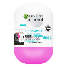 Антиперспірант Garnier Mineral Невидимий Свіжість бавовни роликовий 50 мл (3600542310314)