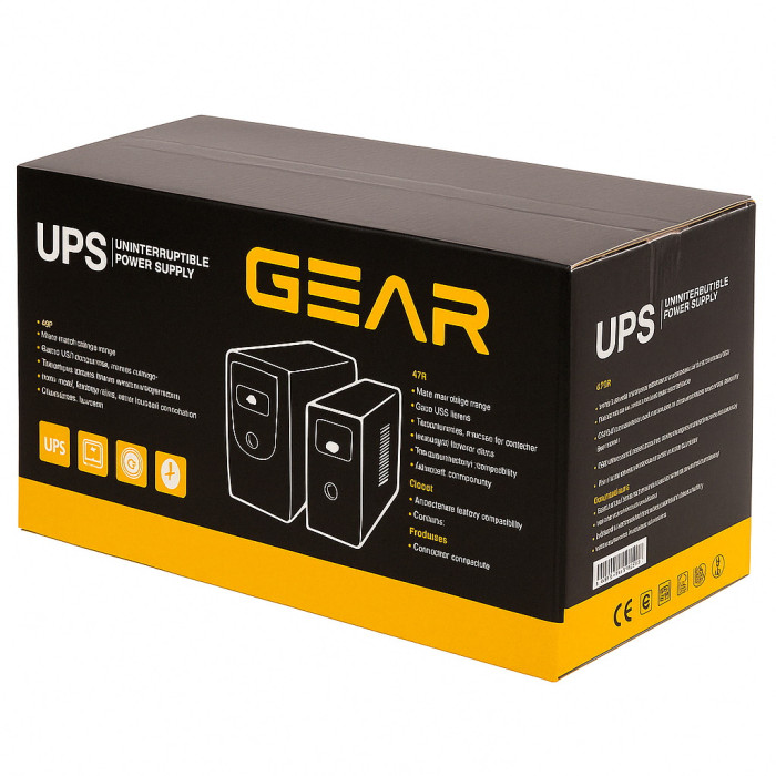 Пристрій безперебійного живлення GEAR GU-1000PLCD