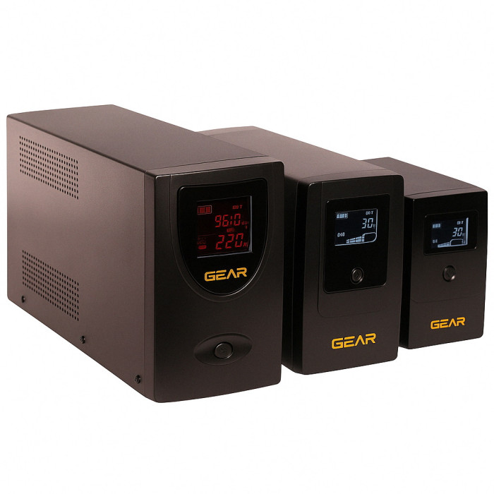 Пристрій безперебійного живлення GEAR GU-1000PLCD