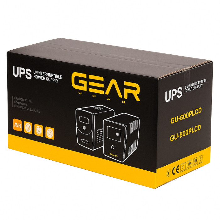 Пристрій безперебійного живлення GEAR GU-600PLCD