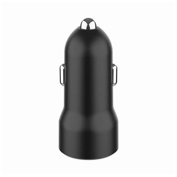 Зарядний пристрій Gembird 1xUSB-A (18W QC3.0) + 1xUSB-C (20W PD) black (TA-UC-A2PDQC20-CAR-01)