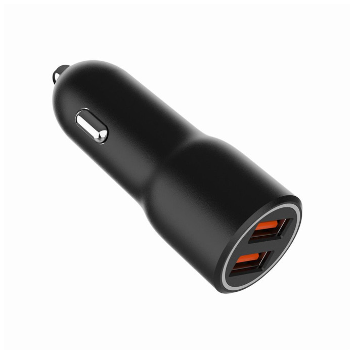 Зарядний пристрій Gembird 2xUSB QC3.0 car adapter black (TA-UC-A2QC36-CAR-01)