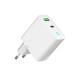 Зарядний пристрій Gembird 1xUSB-A + 1 Type-C (PD20Вт + QC3.0 18Вт) white (TA-UC-PDQC20L-W-01)