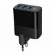 Зарядний пристрій Gembird 2хUSB-A (QC3.0 18W) + 1хType-C (PD20W) LCD black (TA-UC-PDQC30LCD-BK-02)