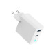 Зарядний пристрій Gembird 1хUSB-A (QC3.0 18W) + 1xType-C (PD 65W) white (TA-UC-PDQC65L-W-01)