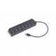 Концентратор Gembird 7 ports (1xUSB3.1+6xUSB2.0) switch black (UHB-U3P1U2P6P-01)