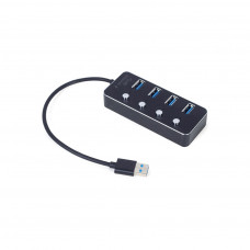 Концентратор Gembird USB 3.0 4 ports switch black (UHB-U3P4P-01)