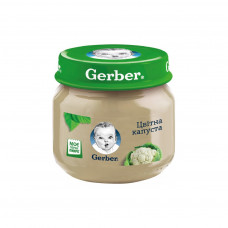 Дитяче пюре Gerber Цвітна капуста з 6 місяців 80 г (5900452078662)