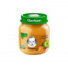 Дитяче пюре Gerber Яблуко та персик 130 г (7613033514890)