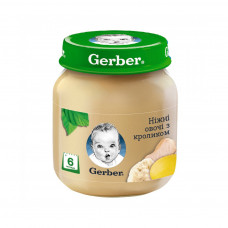 Дитяче пюре Gerber Кролик Ніжні овочі 130 г (7613036011259)