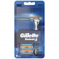 Бритва Gillette Sensor 3 з 6 змінними картриджами (7702018550807)