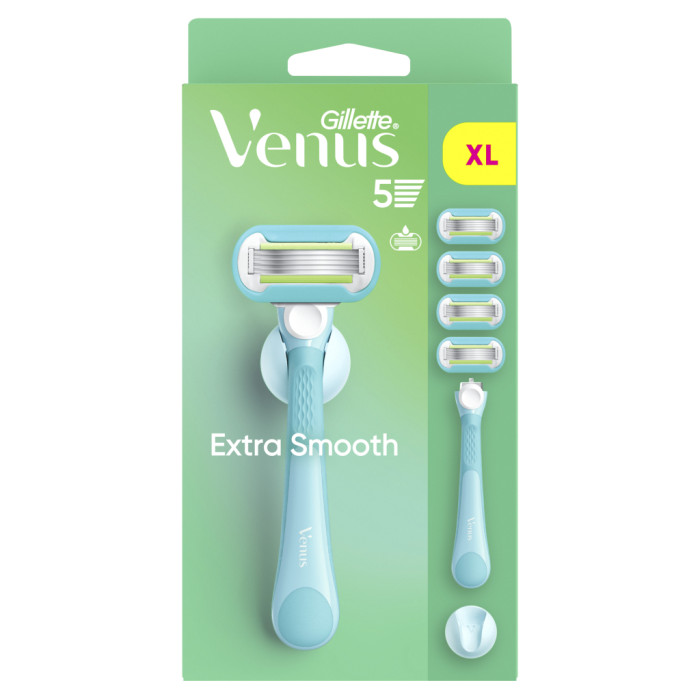 Бритва Gillette Venus Extra Smooth з 4 змінними картриджами + гачок для бритви (8700216969956)