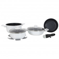 Набір посуду Gimex Cookware Set induction 7 предметів White (6977221)