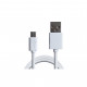 Зарядний пристрій Grand-X 1*USB, 1A, White, + cable USB -> Micro USB, Cu, 2.1А, 1m (CH-765UMW)