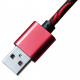 Дата кабель USB 2.0 AM to Lightning 1.0m Red/Black Grand-X (FL05RB)