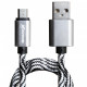 Дата кабель USB 2.0 AM to Micro 5P 1.0m Cu, 1.5A, White/Black Grand-X (FM05WB)