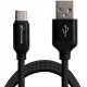 Дата кабель USB 2.0 AM to Micro 5P 1.0m Black/Black Grand-X (NM01BB)