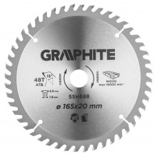 Диск пильний Graphite 165х20 мм, 48 зуб. (55H688)