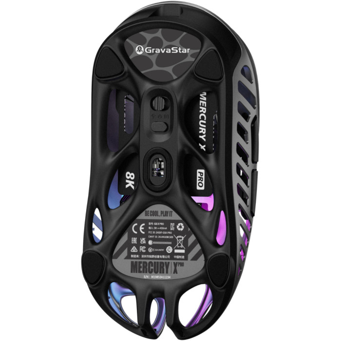 Мишка GravaStar Mercury X Pro 8K Wireless/Bluetooth/USB Grey (GSXPRO_GRY)