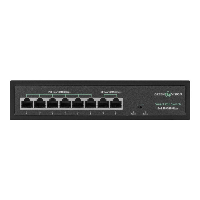 Комутатор мережевий Greenvision GV-015-D-06+2P