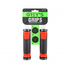 Гріпси Grey's з гумовим покриттям 2 шт 130 мм Red (GR17210)