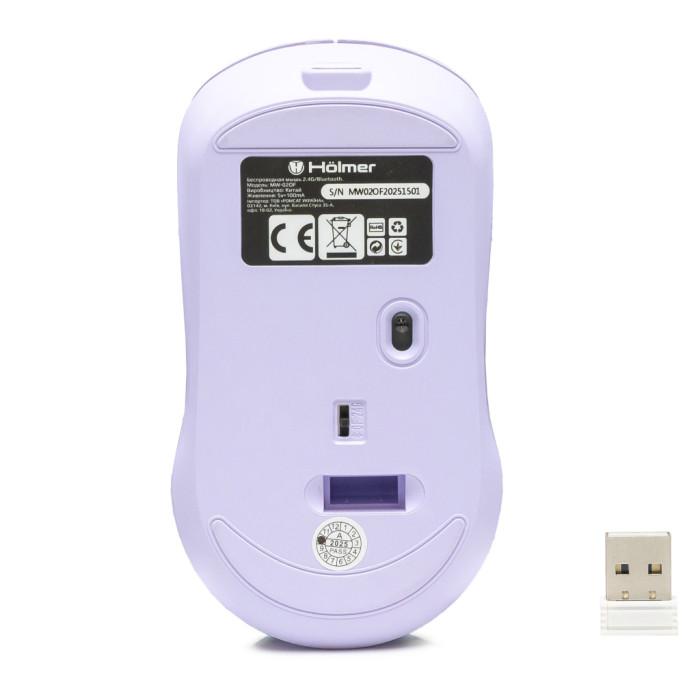 Мишка Hölmer MW-02OF Wireless/Bluetooth Purple (MW-02OF)