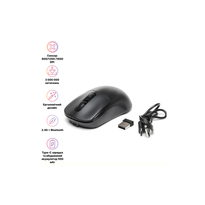 Мишка Hölmer MW-03OF Wireless/Bluetooth Black (MW-03OF)