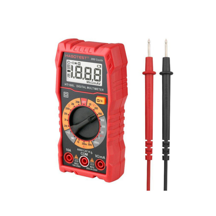 Цифровий мультиметр Habotest HT108L DC600V/10A, AC600V (HT108L)