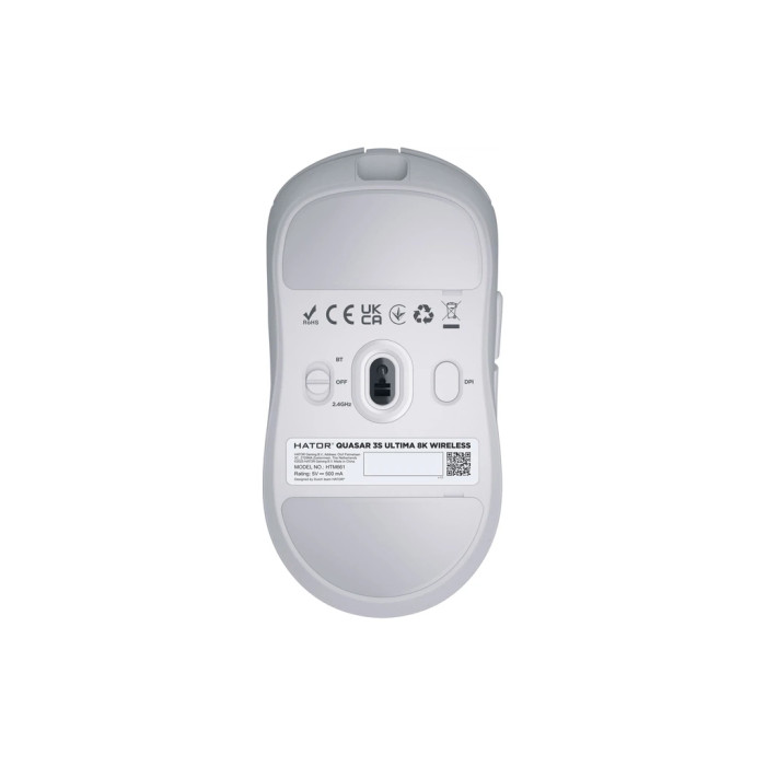 Мишка Hator Quasar 3S Ultima 8K Wireless/Bluetooth/USB White (HTM661)